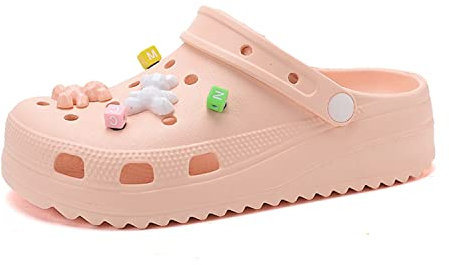 MDPCX Sabots de jardin respirants pour femmes, chaussures de bain, chaussures de plage, chaussures aquatiques, pantoufles de marche, chaussures de voyage à la maison, rose 2, 39 EU