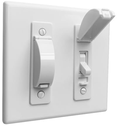 ILIVABLE Wall Switch Guard, Childproof Light Switch Plate Covers Protects Your Circuits from Being Accidentally Turned On or Off by Children and Adults (White, 2 Pack)