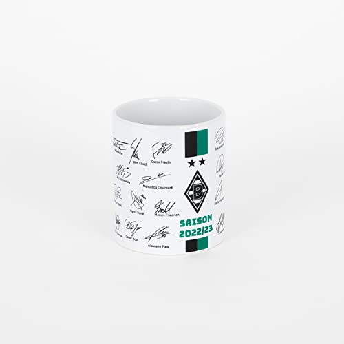Borussia Mönchengladbach Tasse Becher Kaffeebecher Signature Team mit Unterschriften Saison 2022/2023, 224187
