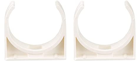 TOP-VIGOR 20pcs 40mm PVC Water Pipe Clamps Clips Fit for 40mm/1.57 Inch OD TV Trays Tubing Hose Hanger Support Pex Tubing Hose Clamps Universal Single Pipe Clip