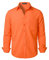PARKLEES Men's Regular Fit Dress Shirt Solid Wrinkle-Free Long Sleeve Casual Business Button Up Shirts with Pocket PZSSCL05-Orange L