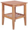 Gartentisch Kleiner Beistelltisch für den Außenbereich, Garten Couchtisch 2 Ablageflächen Balkon Holztisch Blumenhocker Balkontisch Holz Tisch, 40 x 40 x 50 cm Quadratisch Teak Massiv