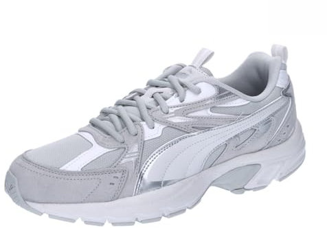 PUMA Milenio Tech Suede, Sneaker Unisex-Adulto, Cool Light Gray-Feather Gray White, 38 EU