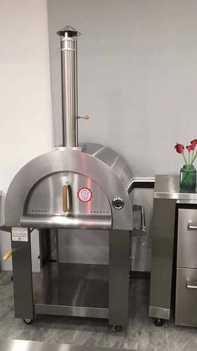 FORNO GRANDE PER PIZZA IN ACCIAIO INOSSIDABILE A GAS E LEGNA HYXION HPO03SH