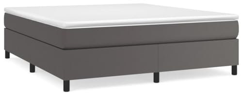 AUVYI Boxspringbett Polsterbett, Bett, Betten, Bettgestell, Schlafzimmer 180x200 cm Grau Stauraumbett Boxspringbetten Kunstleder