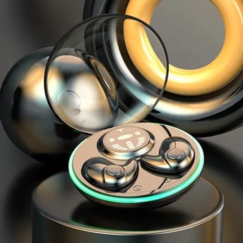 ESSONIO Invisible Schlafkopfhörer Bluetooth Sleep Tiny Earbuds für Seitenschläfer Kopfhörer zum Schlafen in Tiny kleinste unsichtbare Ohrhörer zum Schlafen,Kompatibel mit Android ios,Schwarz