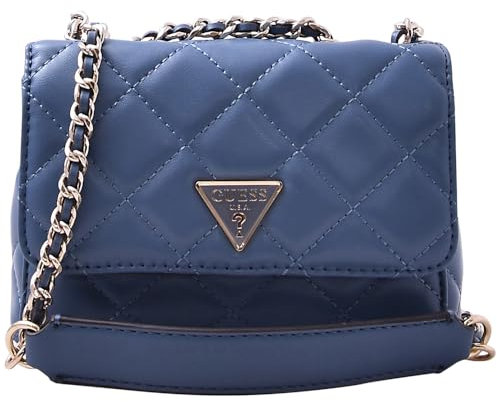 GUESS Tali Mini Convertible Crossbody Flap, Solapa Cruzada para Mujer, Pizarra, Talla única