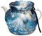Poceacles Peacock Tea Cosy for Teapot Tea Pot Dust Cover Keep Warm Breakfast Pot Protector Cover Washable Kettle Cover for Teapot Coffee Pot for Hotel Tea Party Restaurant, Blue
