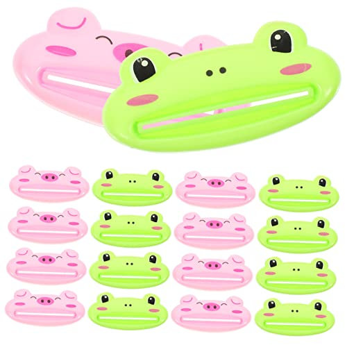 FRCOLOR 20 Pezzi Dispenser Per Crema Dentale Forma Di Cartone Animato Estrusore Di Crema Dentale Portatile Comodo Da Usare