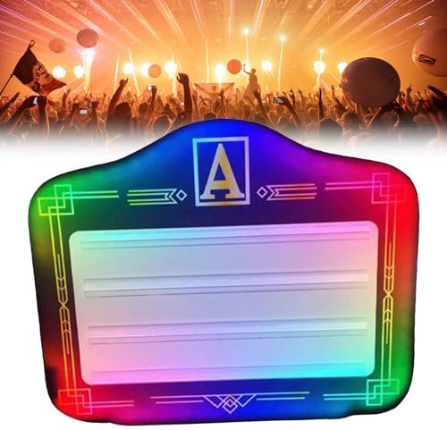 ELIKBH Handheld LED Letter Bottle Presenter Bar Wine Bottle Light Up Sign Alphabet Custom Signs for Club,Party,Bar (Color : Customized B)