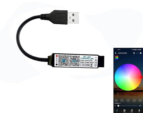 Mini controller Bluetooth RGB DC 5 V 12 V 24 V musica BT Smart APP Controller striscia luminosa per strisce LED RGB (USB 5 V 30 W)