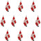 AZ FLAG - Lot de 10 Drapeau De Table Savoie 21x14 cm - 10 Petits Drapeaux Savoyard De Bureau 100% Polyester Avec Hampe De 25cm Et Socle En Plastique Noir