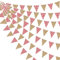 26Ft Guirlande Fanions Toile de Jute Rouge Plaid, Vintage Jute À Carreaux Rouges Bannière Bruant Décoration de Fête Bohême Tissu Drapeau Banderole pour Rustique Mariage Anniversaire Noël Camping Déco