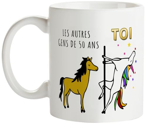 Fatbaby Cadeaux Drôles pour le 50e Anniversaire des Femmes, Tasse à Café pour les Cinquantenaires, Tasse à Thé 1976 11oz