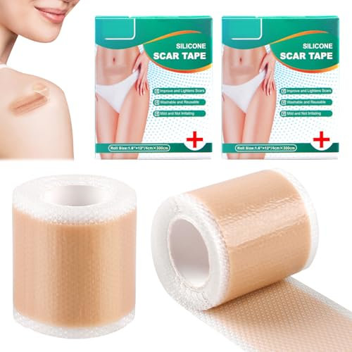 2 Pezzi Cerotti Silicone, Cerotti Silicone Cicatrici, 4 *300 Cm Cerotto Silicone Per Cicatrici, Fogli In Silicone Per Cicatrici Rotolo Di Cerotti Silicone Per Cheloidi, Sezione Cesareo, Chirurgia
