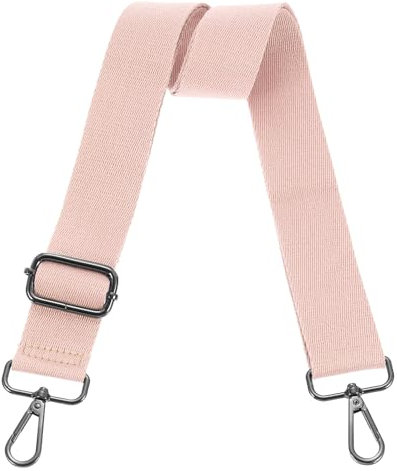 sourcing map Large bandoulière réglable de 3,8 cm, sangle de rechange pour sac à bandoulière, sac à main, rose, boucle noire