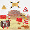 Wichtel Zubehör Baustelle,24Pcs Wichtel Baustelle Set,Miniatur Wichtel Zubehör,Wichteltür Baustelle Puppenhaus Zubehör 1/12,Wichtelbaustelle Miniatur Deko Weihnachten,Wichtel Baustelle Einzug