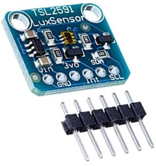 Fhsqwernm TSL2591 I2C Módulo de desarrollo de sensores de luz de alto rango dinámico, placa digital TSL25911 3.3V 5V Módulo electrónico