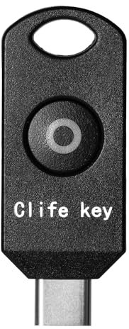 Clife Key USB-C-Sicherheitsschlüssel – FIDO2-zertifiziert, 2-Schritt-Verifizierung & passwortlose Anmeldung, verhindert unbefugten Zugriff, unterstützt WebAuthn 2.0, U2F für Windows, Mac, Linux