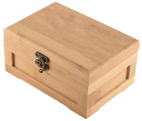 PDURMBUAB Schmuckaufbewahrung Bambus Schmuckkästchen Holz Schmuck Aufbewahrungsbox Sammelbox Geschenkbox Groß Schmuckbox Schmuckkästchen Klein