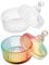 DECORNIJIA Pcs Glass Powder Puff Storage Box Makeup Puff Holder Body Powder Dish Elegant Vanity Decor