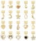Italian Charm Bracelet Gold Charms Italian Style Charms Link Module Stainless Steel for Women Mädchen DIY 9mm Removable Modules for Italian BraceletsPearl flowers