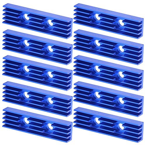 10pcs Kühlkörper Kühlkühler CPU Kühlerloch -Mahlen Industrialkomponenten 9x5x35 Royalblue Premium Aluminium Hochleistungswärme -Wärme -Dissipation für Computerelektronik