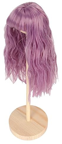Yechiry Puppenperücke, 1/6 -Puppenhaar mit Wiederholungswerkzeug, Künstliche Hochtemperatur -Seide Langes Lockiges Haar für 15,5-17 Cm Kopfumfang Puppen (PURPLE)
