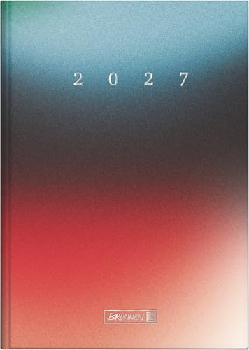 BRUNNEN 1079512017 Buchkalender Mod. 795 2027 Redblue A5, Papier