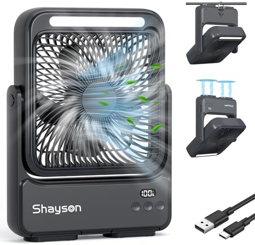 Shayson USB Ventilatore Portatile 20000mAh per Ufficio, Casa ed Esterno