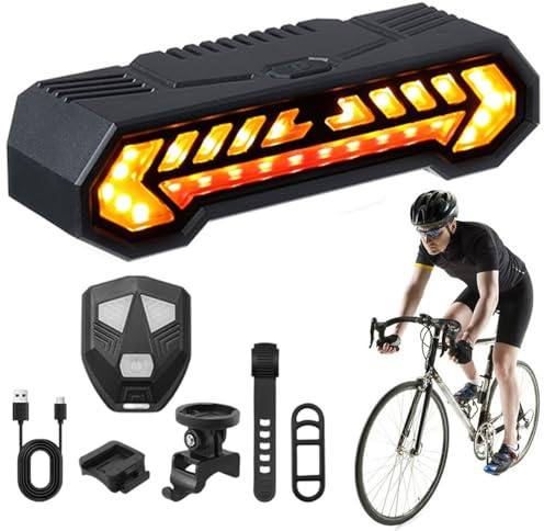 2026 New 600 Akku-Blinker,Drahtlose Fernbedienung für Fahrradrücklicht,5 Modi Rücklicht, kabellose Fernbedienung für Sicherheit beim Radfahren, 13 x 13 cm, 4,8 m Fernbedienung,45 Stunden Laufzeit (C)