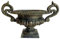 L'Héritier Du Temps Vase Vasque Chambord Jardinière de Pilier Pot de Fleur en Fonte Vert Anglais 29x32,5x47cm