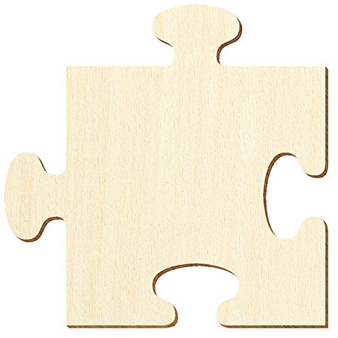 Holzpuzzle Zuschnitte - Holz Puzzle - 5-50cm, Höhe x Breite:35 x 35cm