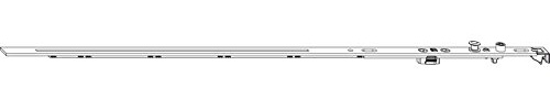 MACO MM Drehbandstulp ablängbar, FFB 350-600 mm, silber (202269)