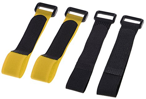 MagiDeal 4pcs Lipo Straps Klett Befestigung Zubehör für RC Drohne Batterie - 300mm