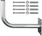 Antenne SAT Support mural en acier galvanisé Ø 48 mm Support de fixation mural Bol Accessoires de montage résistant stable Accessoires arli