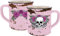 Tasse Lady Skull Emaille-Optik, Rosa