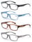 MODFANS 4 Pack Lesebrille 1.75 Herren/Damen,Gute Brillen,Hochwertig,Rechteckig,Komfortabel,Super Lesehilfe,fur Manner und Frauen