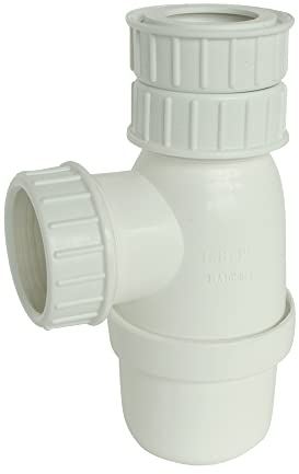 SOMATHERM FOR YOU - P415 - Sifón de gran capitalización Ø32 de plástico - 33/42 - de plástico blanco - Altura regulable de 195 a 265 mm - 33/42 Llegada