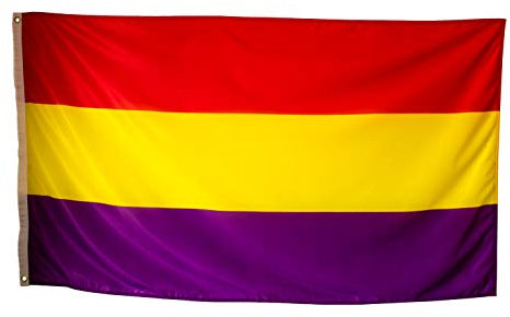 Bandera Republicana Española Grande Exterior de Tela Fuerte Impermeable Resistente a la Intemperie, Bandera Republica 150x90 cm