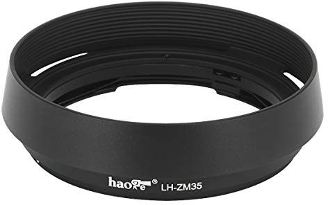 Haoge LH-ZM35 Gegenlichtblende mit Bajonett für Carl Zeiss Distagon T 1,4/35 35mm f1,4 ZM Objektiv, Schwarz