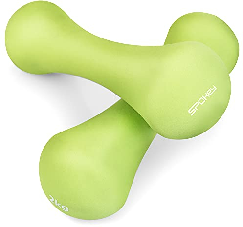 Spokey BONE Kurzhantel-Set 2-teilig mit Neopren ummantelt | verschiedene Gewichtsabstufungen von 0,5 kg, 1 kg, 2 kg | Fitnesshanteln mit einem Kern aus Gusseisen (2000, Gramm)