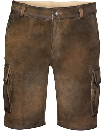 Reitmayer Kurze Cargo-Lederhose Braun, 52