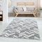 Carpettex Hochflor Teppich - 3D Optik Hoch-Tief Effekt Berber-Design für Wohnzimmer, Flur, Schlafzimmer - Grau 80 x 250 cm - Flauschiger Läufer im Skandinavischen Stil