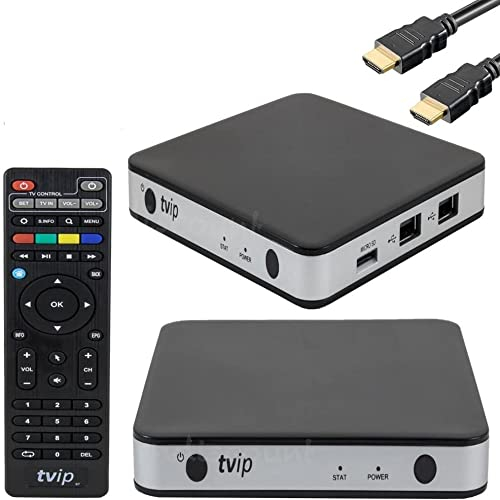 TVIP S-Box v.605 4K HEVC HD Android 6.0 Linux Multimedia Stalker Streamer 1GB RAM + 8GB eMMC, MicroSD Card, EXT.IR Includes 5GHz WiFi