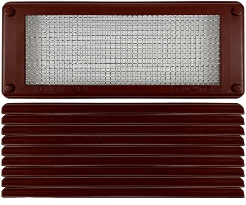 Roshield Lot de 10 housses anti-nuisibles en maille pour grille d'aération | Contrôle des insectes et des rongeurs (marron, standard)