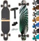 Mach1 Bambus Longboard mit Keramik Kugellager + T-Tool - Skateboard Drop Through Cruiser Komplettboard (Mystery)