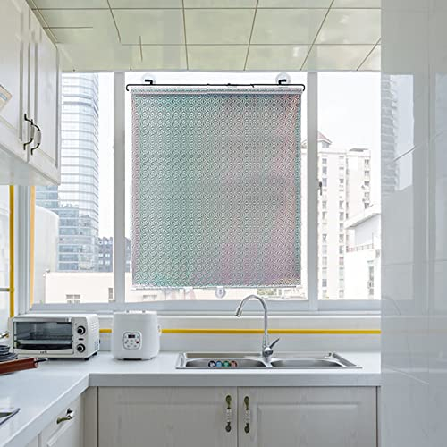 HFDASUENT Verdunkelungsrollo mit Saugnäpfen, Dachfenster Rollo ohne Bohren Blickdichtes Blickdichtes Faltrollo Sonnenschutz und Sichtschutz für Balkon Außen Terrasse (45x125cm/17.7x49.2in)