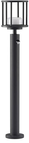 Lucande Außenleuchte 'Berenike' mit Bewegungsmelder (spritzwassergeschützt) (Modern) in Alu aus Aluminium (1 flammig, GX53) - Wegeleuchte, Pollerleuchte, Wegelampe, Sockelleuchte