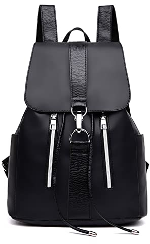Damen Rucksack Wasserdicht Elegant Klein Cityrucksack, Reiserucksack Sportrucksack Schulrucksack Laptop Schwarz Rucksäcke, Damenrucksack Arbeitstasche für Mädchen Teenager Schule Reisen Business